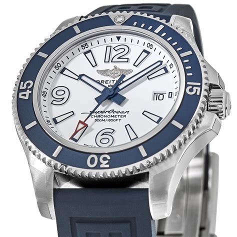 breitling superocean blanche|breitling superocean with rubber strap.